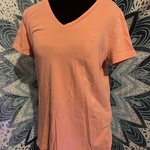 Nautica Coral Short Sleeve V-Neck Tee